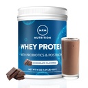 MRM Beslenme Whey proteini | Chocolate Flavored |18g protein | 2 Milyar probiyotikler + Digestive enzimler + BCAAs | High Abxia + Digestion | Hormon + antibiyotik Ücretsiz | 17 Hizmet