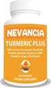 Turmeric Plus - Turmeric, Glucosamine, Chondroitin, Boswellia, Methionine, MSM & More - 10 Malzemeler Ortak, Bone, Skin, Digestion, Heart & Immune Health - 60 Capsules