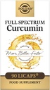 Solgar Full Spectrum Curcumin - 90 LiCaps - Üstün Abhidrasyon - Beyin, Ortak ve Immune Health - Non-GMO, Vegan, Gluten Free, Dairy Free - 90 Hizmetler