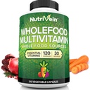 Erkekler ve kadınlar için tüm yiyecekler Multivitamin - 120 Vegan Multivitamin Caps Yetişkinler için - Daily Energy, Immune & Heart Support - Raw Fruit & Veggie Mix + B Vitaminleri - Çocuklar için Inanılmaz - 120 Vegan Multivitamin Caps