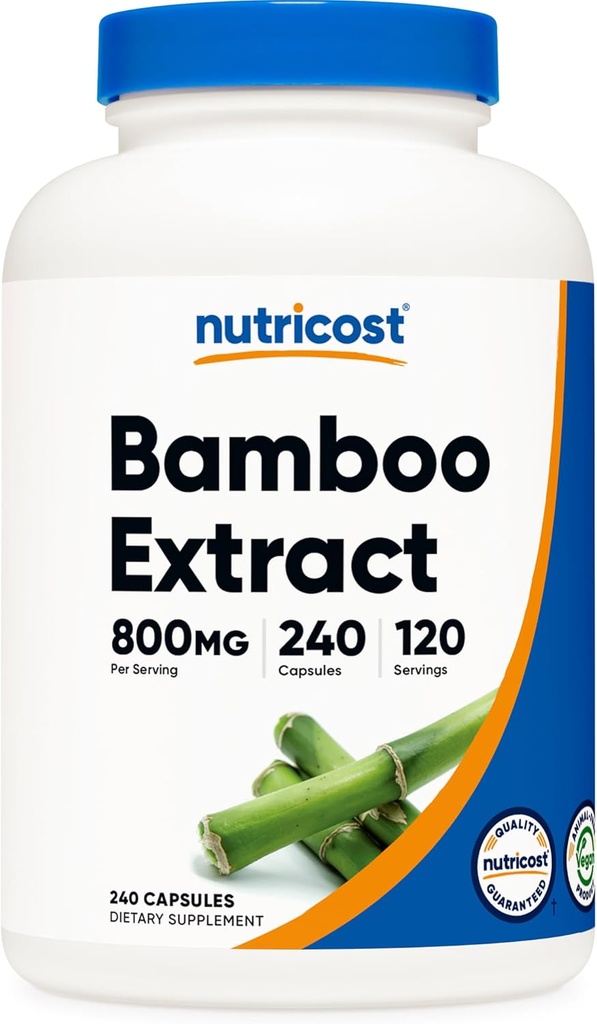 Nutricost Bamboo Extract, 400 mg, 240 Capsules - Vegan, Gluten Free ve Non-GMO - 120 800 mg ile hizmet