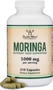 DWS Organic Moringa Κάψουλες 1000mg - Καθαρή σκόνη Moringa για την ενέργεια και την ανοσοποιητική υποστήριξη - Πράσινα Superfood πλούσια σε αντιοξειδωτικά, Ουσιώδεις Βιταμίνες & Αμινοξέα - 105 Vegan Κάψουλες