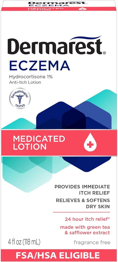 Dermarest Eczema Medicated Lotion, 4 fl oz (πακέτο του 1)
