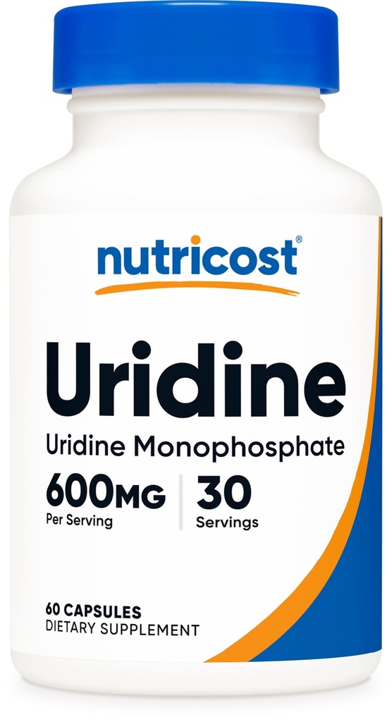 Nutricost Μονοφωσφορική Ουριδίνη 60 Κάψουλες, 600 mg ανά Σερβιτόρε - Vegan, 30 Σερβιτόρες