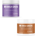 Amla Toz & Green Tea Superfood Supplement, Antioksi Support, Elderberries (90 hizmetkar) & Kabak Spice (30 hizmet), Organik, Vegan