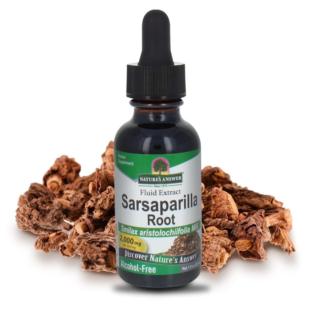 Doğanın Yanıtı Alkol Özgür Sarsaparilla Kökü, 1-Fluid Ounce | Natural Cleanser & Detoxifier