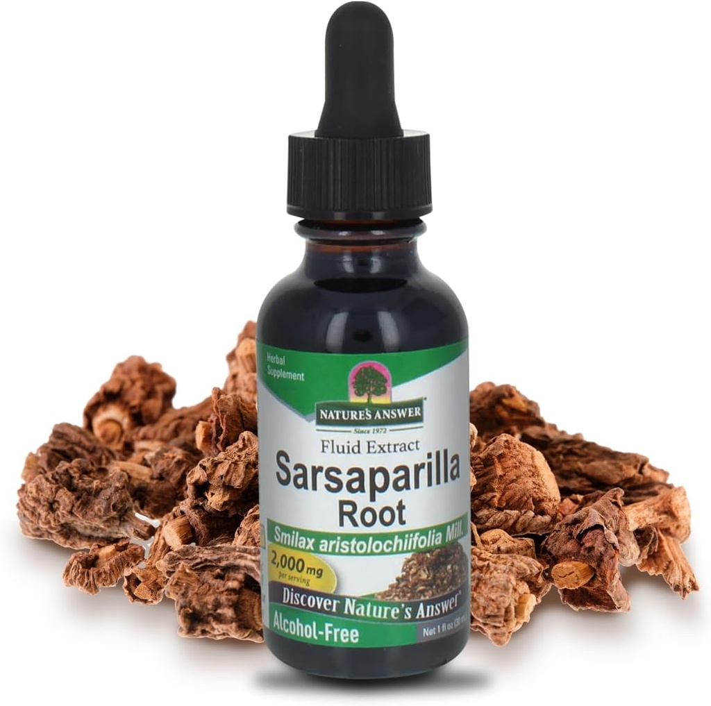 Doğanın Yanıtı Alkol Özgür Sarsaparilla Kökü, 1-Fluid Ounce | Natural Cleanser & Detoxifier