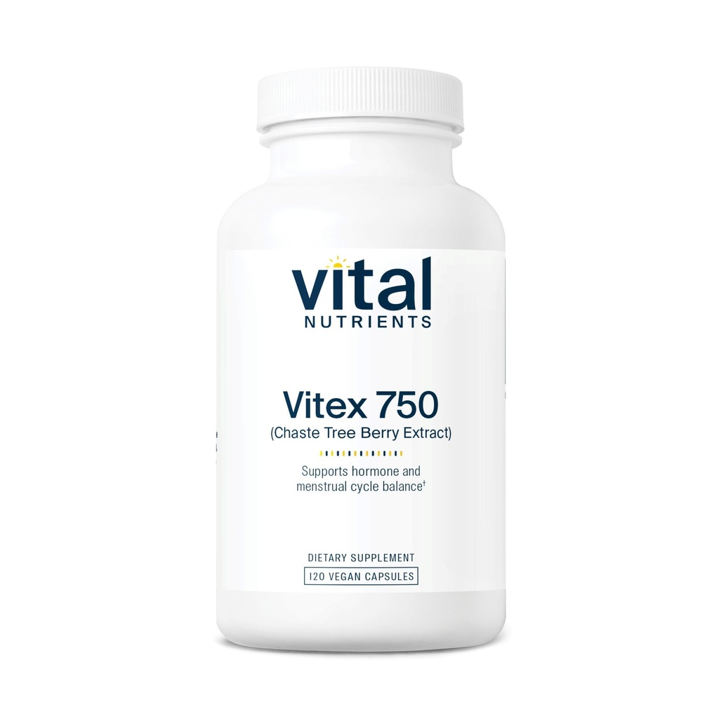 Vital Nutrients Vitex 750 | 750 mg Chaste Tree Berry Extract | Hormonlar, Fertness ve Menstrual Cycle Balance* | Gluten, Süt, Soy Free | Non-GMO | 120 Capsules