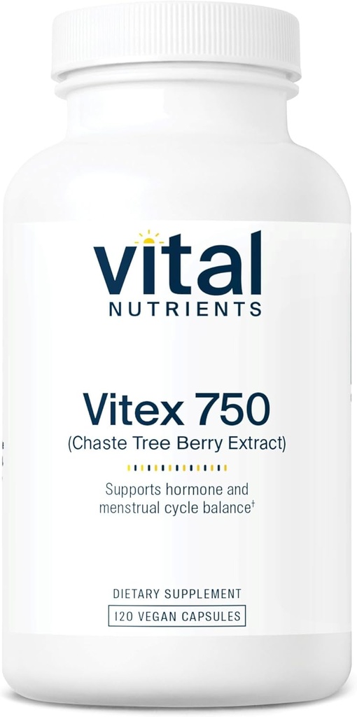 Vital Nutrients Vitex 750 | 750 mg Chaste Tree Berry Extract | Hormonlar, Fertness ve Menstrual Cycle Balance* | Gluten, Süt, Soy Free | Non-GMO | 120 Capsules