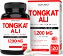Tongkat Ali για τους άνδρες 1200mg (200 έως 1 εκχύλισμα) - 120 κάψουλες - Longjack συμπλήρωμα - Premium συμπλήρωμα Tonkat-Ali - Δύναμη υποστήριξης, κίνηση, αθλητική απόδοση & μυϊκή μάζα - Χωρίς γλουτένη & μη GMO