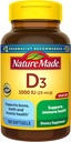 Nature Made Vitamin D3 1000 IU (25 mcg), Vitamin D συμπλήρωμα για τα οστά, δόντια, μυών και ανοσοποιητική υποστήριξη υγείας, 180 Softgels, 180 ημέρα προσφοράς