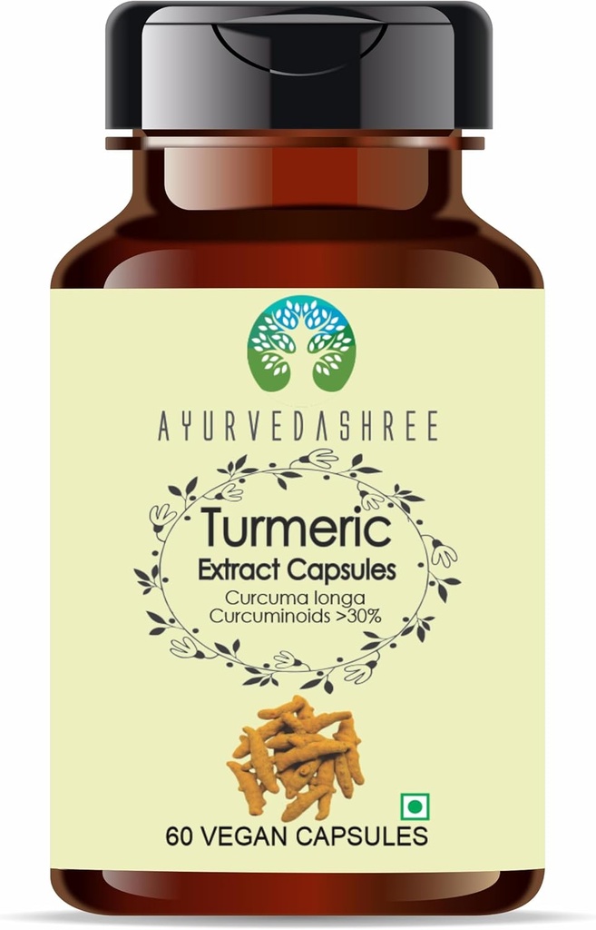 Turmeric Extract 500 mg - 60 Vejetary Capsules | Haldi Extract | Curcuma Longa | All Natural | 100% Vegan | Gluten-Free | GMP sertifikalı.