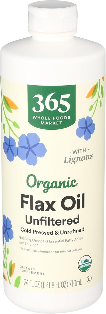 365 by Whole Foods Market, Organik Flax Oil High Lignan, 24 Fl Oz