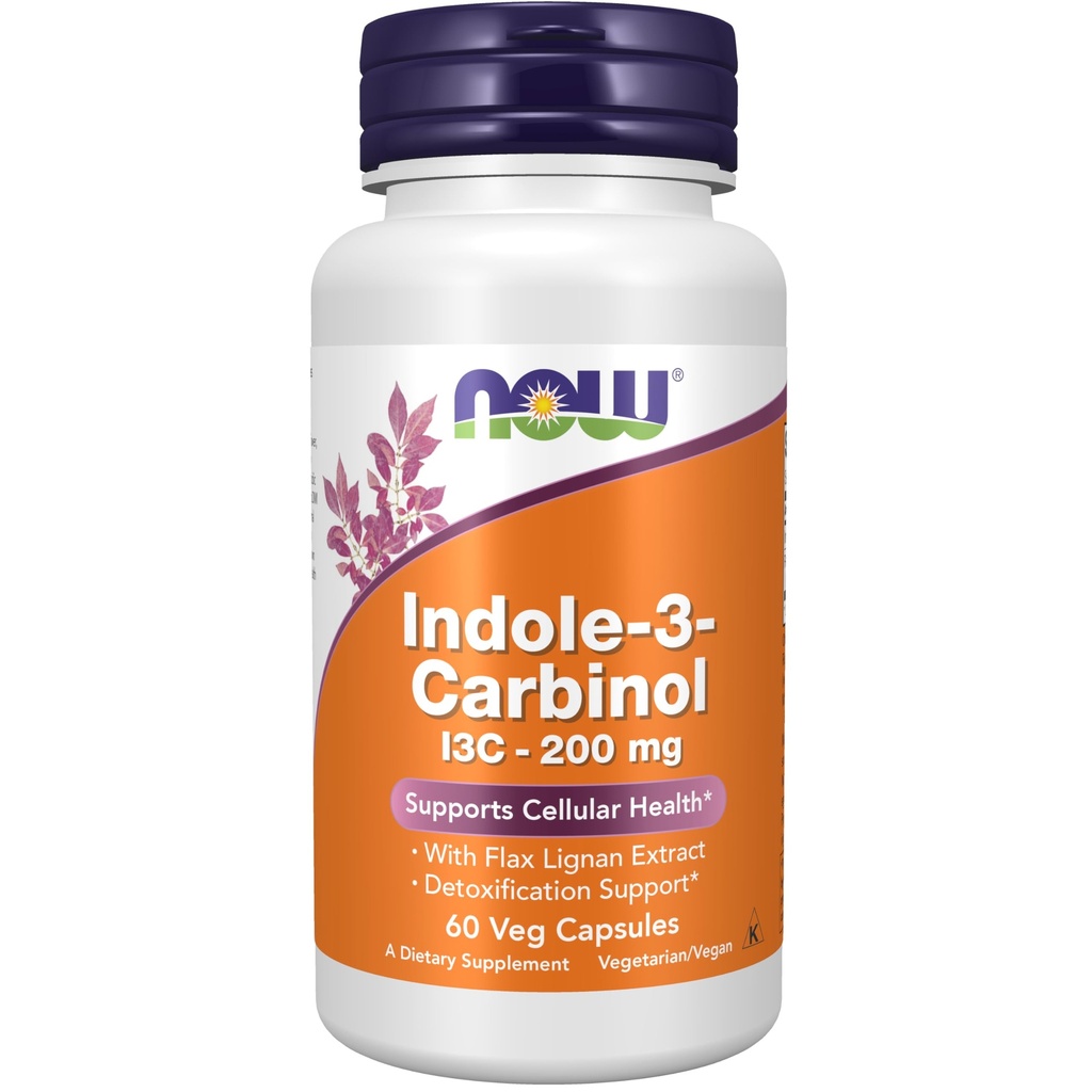 Şimdi Gıdalar Tamamlar, Indole-3-Carbinol 200 mg ile Flax Lignan Ekstraksiyon, 60 Veg Capsules