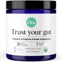 Ora Organic Prebiyotik ve Probiyotik Toz Supplement - 20 Milyar Probiyotikler, En İyi Prebiyotik Toz Için 7 Strains, Non-GMO, Probiyotikler for Women, Men & Kids - Lavender Lemonade Flavor, 30 Servisler