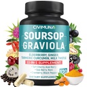 Soursop Graviola Capsules with Elderberry, Turmeric, Ginger, Milk Thistle, Tart Cherry and More - 120 Capsules for 4 Ay Supply