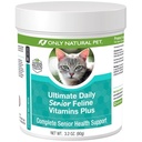 ΜΟΝΟ ΦΥΣΙΚΟ PET Ultimate Daily Senior Feline Multivitamin w/Taurine & L-Lysine – Διατροφικό συμπλήρωμα σε σκόνη για ενήλικες & ηλικιωμένους γάτες – Ανοσοποιητική & Κοινή Υποστήριξη – Πλήρης φόρμουλα βιταμίνης, 3.2oz