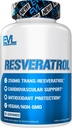 Evlution Anti Aging Trans Resveratrol Supplement Beslenme Super Antioksi Supplement 250 mg Trans-Resveratrol from Resveratrol 500 mg Japon Knotweed Tür Immune and Heart Health