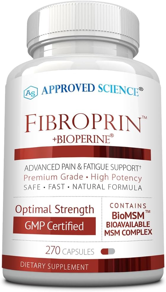 Onaylanmış Bilim Fibroprin - Ease Nerve ve Kas Aches - Hareketliliği Geliştirme - 270 Capsules - 3 Ay Supply - ABD'de Made in the USA