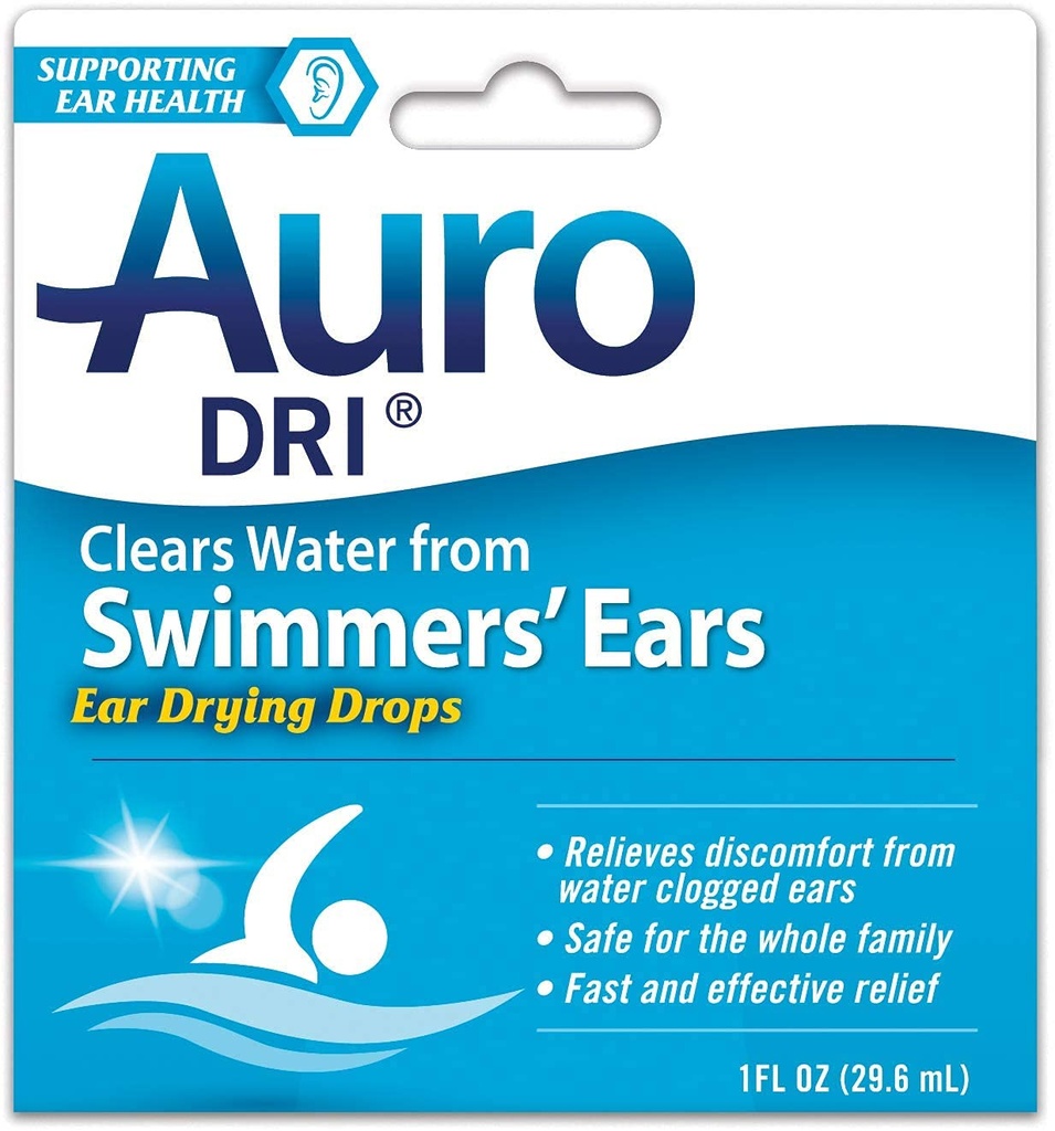 5 Del Pharmaceuticals Auro-Dri Ear Water-Drying Aid 1 fl oz (29.6 ml) özel paket
