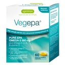 Igennus Vegepa Omega 3 Άγριο ιχθυέλαιο & απογευματινό έλαιο Primrose Blend, 560 mg EPA Plus GLA, 60 μικρά Softgels