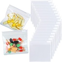 52 Packs Pill Pouch Çantası Domuz Ücretsiz Pill Çanta 12mil 3 x 2.75 İntemiz Küçük Zip Reusable Drug Bag Seal Cooking Pill Pouches for Travel Medicine Organizer, Jewel, Small Craft Pieces