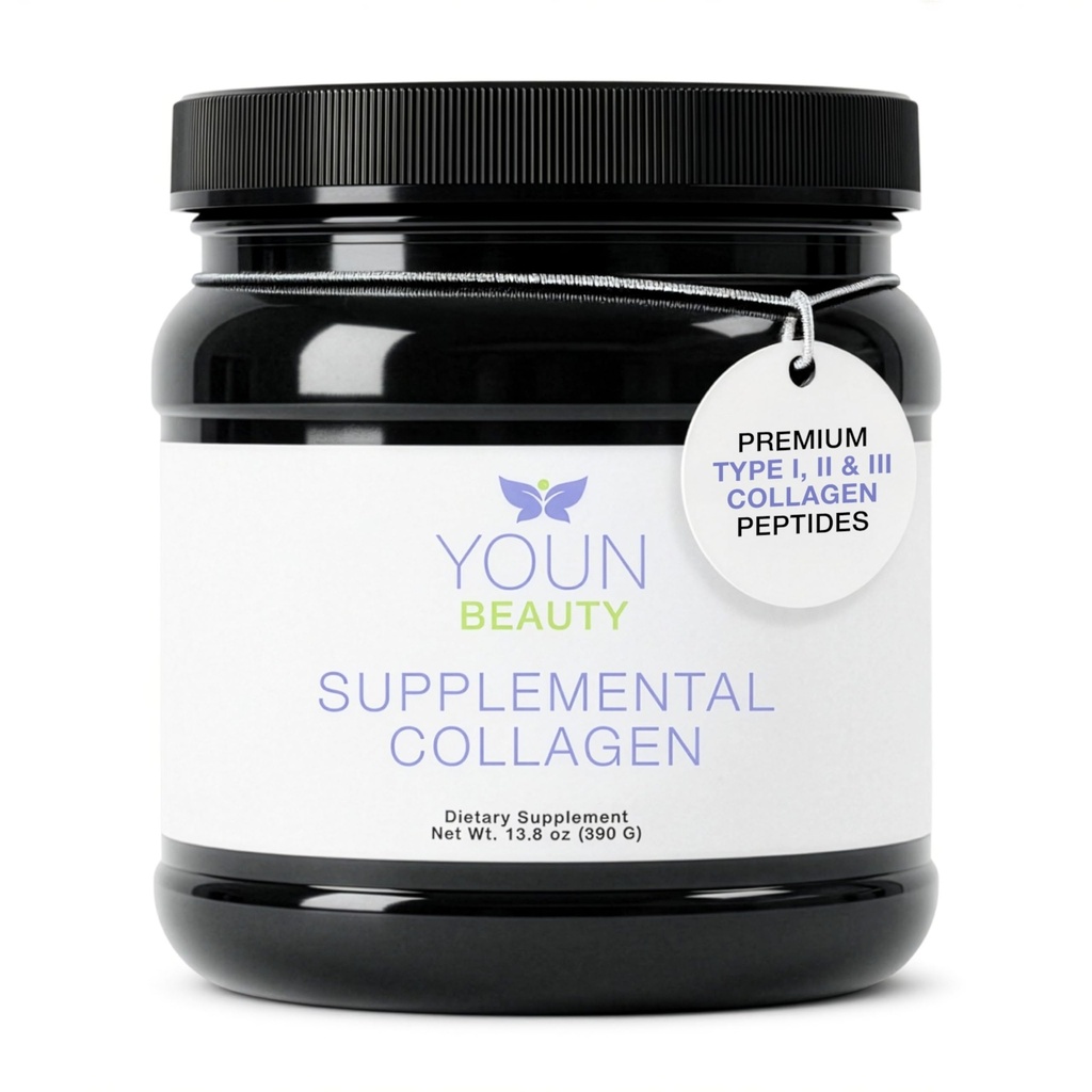 YOUN Beauty Supplemental Collagen Powder by Holistic Plastic Surgeon Dr. Anthony Youn, 30 Υπηρεσίες (Unflavoured) – Fortigel, Fortibone & Verisol Πολυ-Collagen Peptides για την Υγεία του δέρματος