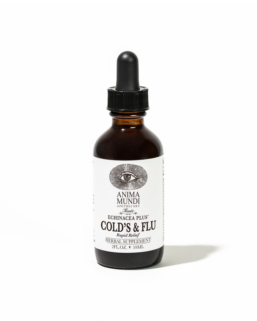 Simdi Mundi Apothecary Cold's & Flu Tonic - Immune Support Drops with Echinacea, Tur, Turmeric Root & Fresh Ginger - Immune System Support Liquid Supplement (2oz / 60 ml)