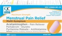 Kalite Seçenekleri En Güçlü Mentrual Pain Relief, Multi Symptom Pain Relief Caplets, Cramps, Headache, Bloating, Backache & Irritability, 20 Paket