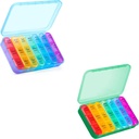 ASprink Cyan+ Blue Pill Organizer 3 Zaman Bir Gün - Haftalık Pill Organizer 3 Zaman Bir Gün - Büyük Pill Box 7 Gün Tıp Organize Pill Vakası, Seyahat Pill Organizer, Vitaminleri tutmak için, Tıp