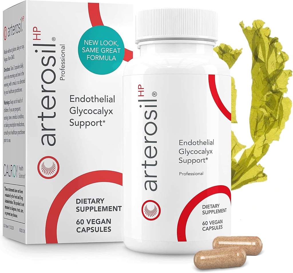 Arterosil HP Professional - Endothelial Glycocalyx Support - Heart Health Support - Artery Health Support - Circulation Support – MonitumRS® Rhamnan Sulfate - Monostroma Nitidum