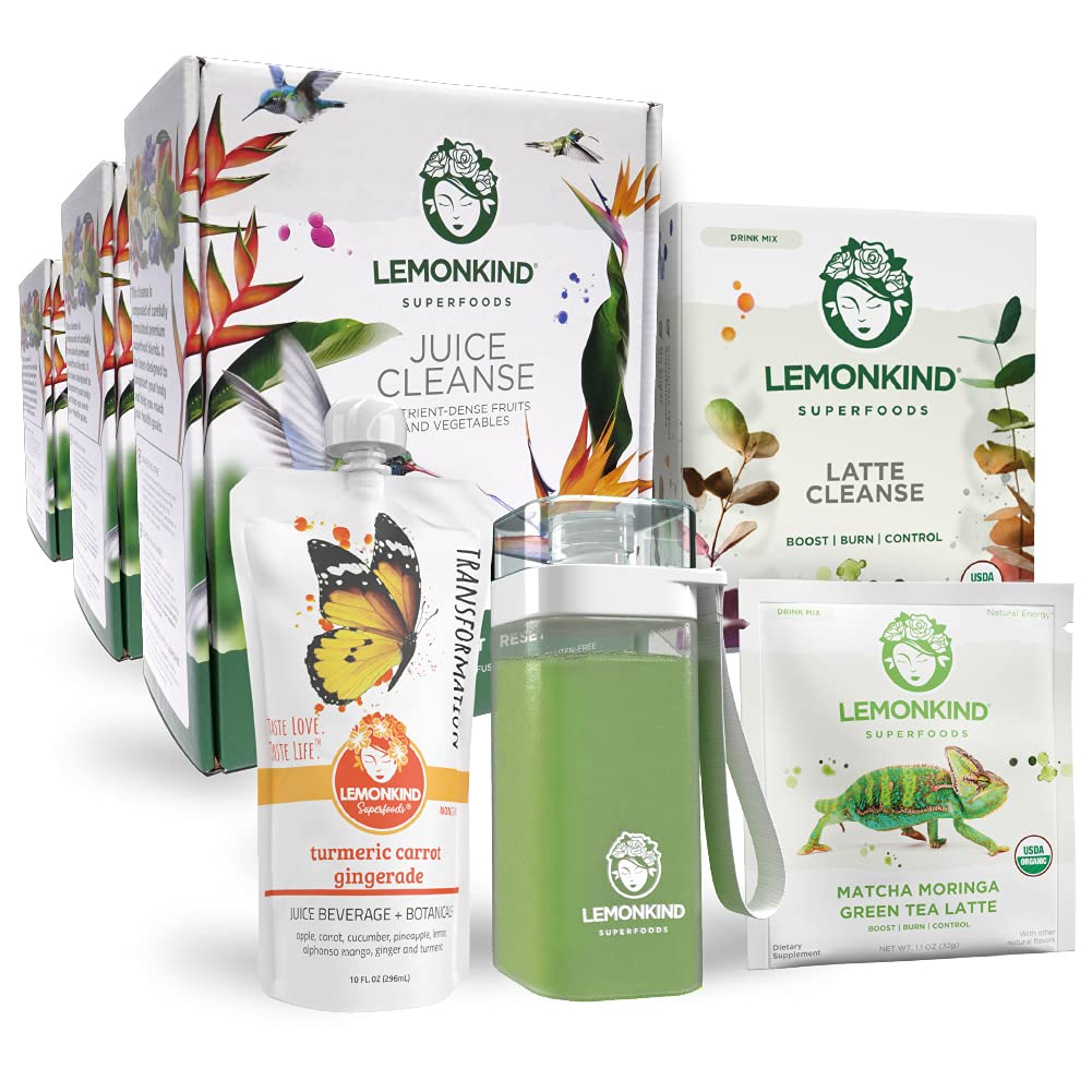 6 Day Detox & ReSTART Adaptogenic Stress-Relief & Fat-Burn Master Cleanse Bundle - 39 Servings