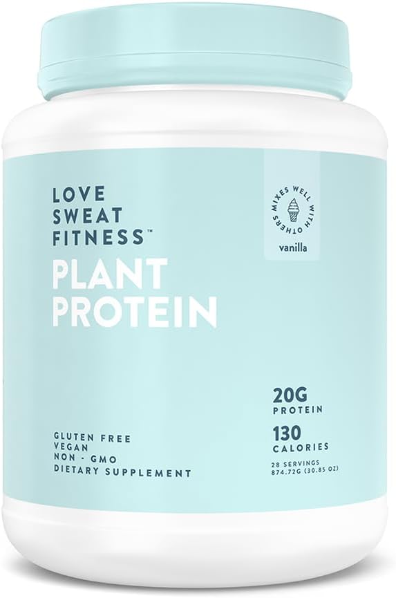 Aşk Ter Fitness Organik Vegan Protein Toz | Vanilla | 28 Hizmet, 20g Protein, No Sugar, Vegan, Gluten Free, Non-GMO