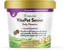 NaturVet VitaPet Senior Daily Vitamins for Cats Plus Glucosamine, özellikle Essential Mineralleri sağlamak için formüle edildi, 90 g, 60 Count