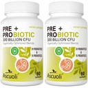 Kadınlar ve Erkekler için Probiyotikler - 300 Milyar CFU, 24 Strains + 15 Organik Herbs Prebiyotikler, Digestive Health, Immune, Gut, Bloating - 120 Vegetarian Capsule (120-Days Supply)