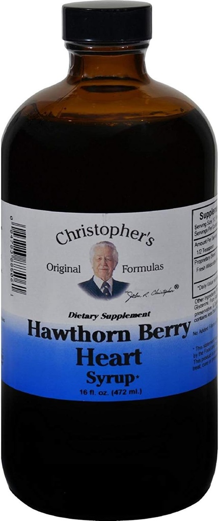 Christopher's Original Formulas Hawthorn Heart Syrup - 16 fl oz | Natural Herbal Mix for General Wellness - Pack of 2