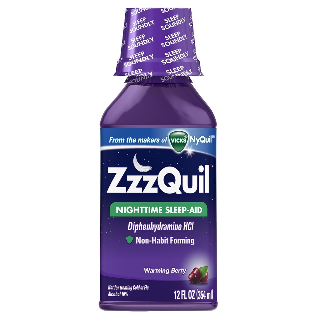 ZzzQuil Νυχτερινή Ώρα Ύπνου-Aid υγρό ζεστό άρωμα μούρου 12 Fl Oz