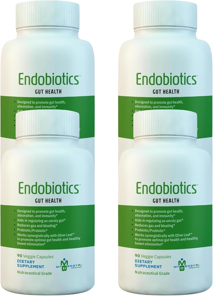 Endobiyotiks Gut Support Supplement - Optimal Digestive Health-90 Capsules 4pk