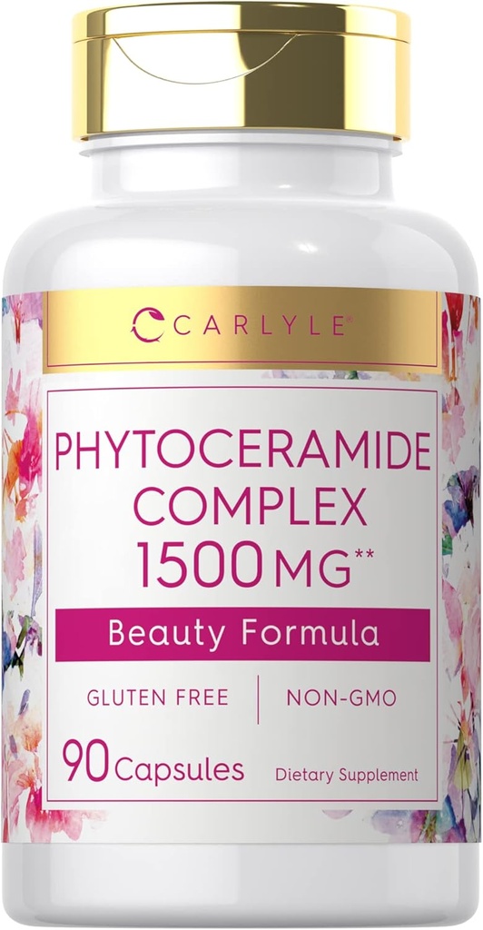 Carlyle Phytoceramid Tamam 1500 mg | 90 Capsules | Organik Sweet Potato | Güzellik Formula Kompleksi | Non-GMO ve Gluten Free Free