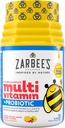 Zarbee's Kid's Complete Multivitamin + Probiyotik Gummies with Vitamins A B C D E & çinko for Digestive Health Easy To Chew Kids Daily Multivitamin Gummies Natural Fruit Count 70