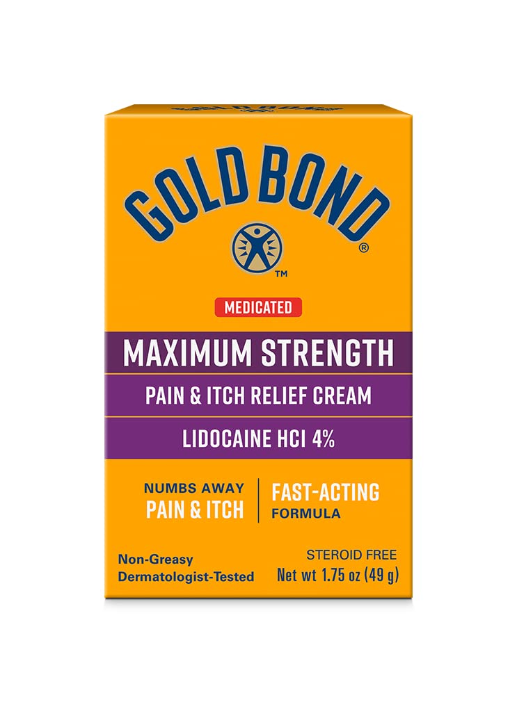 Gold Bond Medicated maximum Strength Pain & Itch Relief Cream, 1.75 oz.