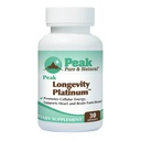 Peak Longevity Platinum PQ Supplement with Coenzyme Q10 - Pyrroloquinoline Quinone with Ubiquinol CoQ10 and Shilajit - Mitochonrial Supplement for Natural Energy and Health Aging (30 Softgels)