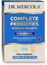 Dr. Mercola Full Probiyotiks Toz Paketleri, 30 Hizmetler (30 Paketler), 70 Milyar CFU, Natural Raspberry Flavor, Dietary Supplement, Digestive & Immune Support, Non-GMO