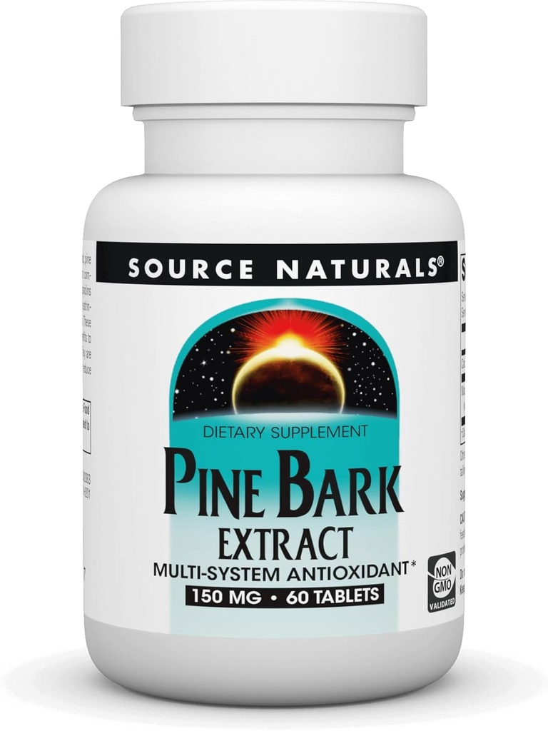Source Naturals - Pine Bark Ekstraksiyon 150 mg - 60 Tablet - Multi System Antioksi*