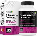 Yeni Actives High Potency D-Mannose & Cranberry Complex 1000MG 2 Capsules - Hibiscus & Dandelion Ekstraları - Antioksit - Kanada'da Yapılmıyor - 120 Capsules