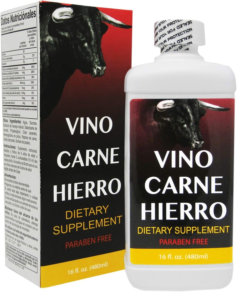 Vino Carne Hierro 16 oz Paraben Δωρεάν
