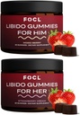 FOCL Female & Male Libido Booster Intimacy Set - 1 Μήνας Προμήθεια Libido Gummies για άνδρες & γυναίκες με Horny Goat Weed 