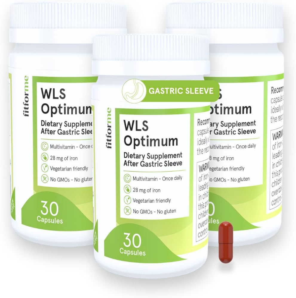 FitForMe Bariatrik Multivitamin, Gastrik Kol Cerrahisi için Teroredildi - One-a-Day Capsule, 3-Month Supply, 90 Kont, Easy-to-Swallow WLS Perfect Capsule, Scientifically Formulated - for Men & Women