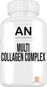 Multi Collagen Komplek Kapsüller - Tip I, II, III, V, & X - Saç için Collagen proteini, Skin, Nails & Ortaklar - Erkekler ve Kadınlar için Collagen Pills - 90 Collagen Capsules