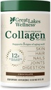 Büyük Lakes Wellness Collagen, Tozu Skin, Saç, Nails, Joints & Digestion - Chocolate Flavored - Quick Dissolve Hydrolyzed, Non-GMO, Kosher - 10 ozzz